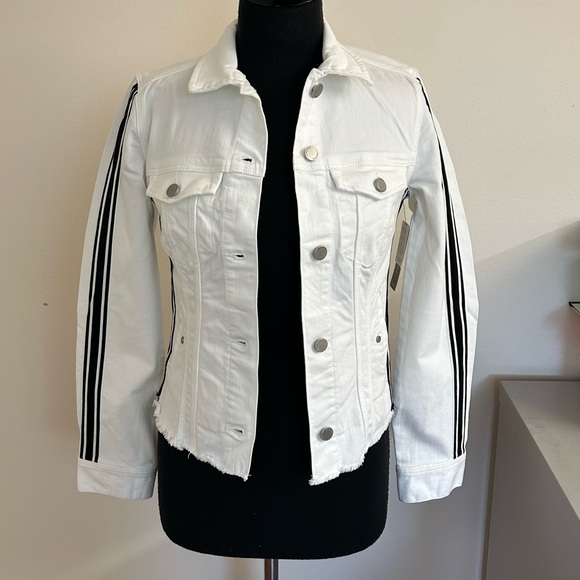 Liverpool Women's “Jackie Jacket” White with Black Stripe , Size XS - Picture 2 of 13